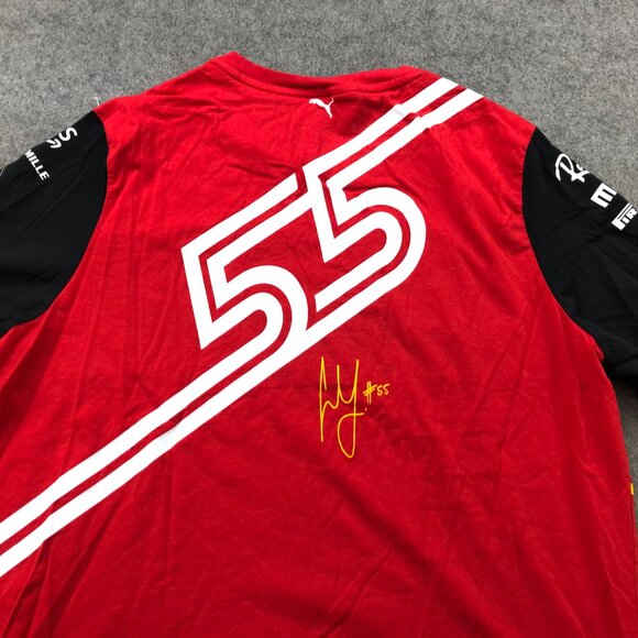 Puma Ferari Shirt 2XL Red Satander Carlos Sainz Racing F1 - Picture 8 of 10